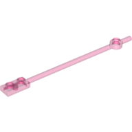 Lego tyčka 12L s destičkou, průhledná tmavě růžová (6147035, 6010685)